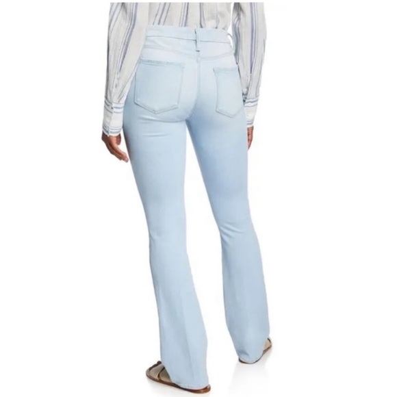 Frame Le Mini Boot Light Wash Stretch High Rise Ferry Jeans Size 30 - Picture 2 of 8
